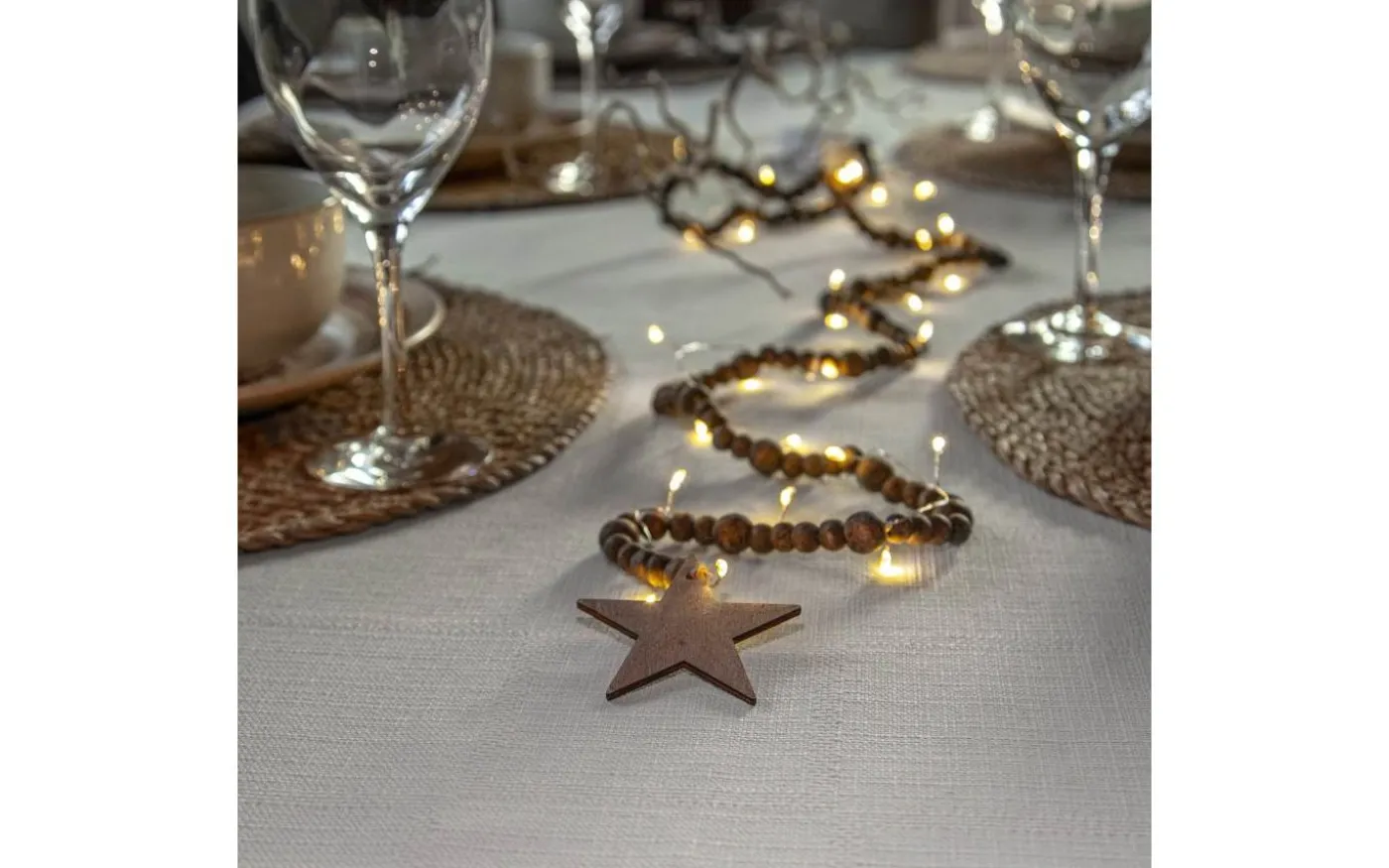 Beady Batteridriven Ljusslinga 1,5m Brun