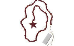 Star Trading Beady Batteridriven Ljusslinga 1,5m Röd* Inomhusdekorationer Batteri