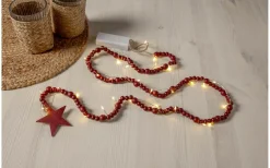 Star Trading Beady Batteridriven Ljusslinga 1,5m Röd* Inomhusdekorationer Batteri