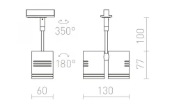 Beeba II 1-fas Spotlight Vit GU10