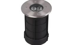 Belaja Markspotlight 11cm LED rund borstad stål IP65