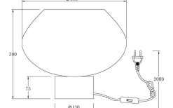 Bell Bordslampa 30cm Svart/Vit