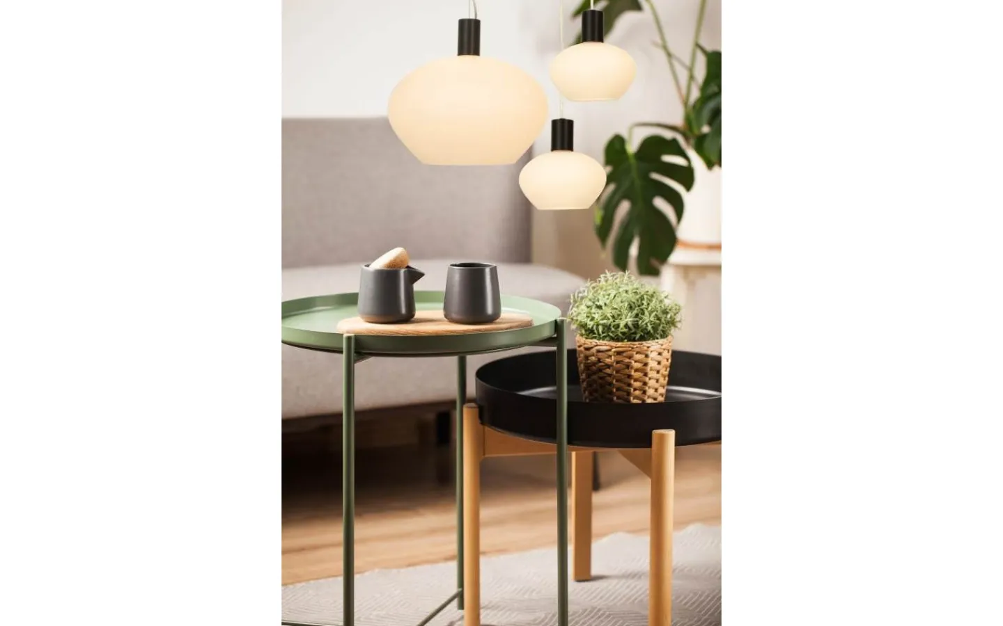 Fönsterlampor<Aneta Bell Fönsterlampa 15cm Svart/Opalvit