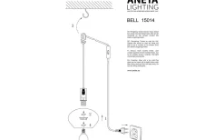Fönsterlampor<Aneta Bell Fönsterlampa 15cm Svart/Opalvit