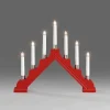 Visa Alla Adventsljusstakar|Adventsljusstakar 31-60 Cm<Konstsmide Bella Adventsljusstake 7L Röd 34cm