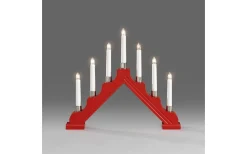 Visa Alla Adventsljusstakar|Adventsljusstakar 31-60 Cm<Konstsmide Bella Adventsljusstake 7L Röd 34cm