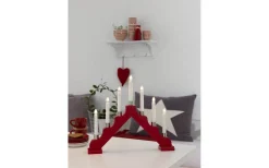 Visa Alla Adventsljusstakar|Adventsljusstakar 31-60 Cm<Konstsmide Bella Adventsljusstake 7L Röd 34cm