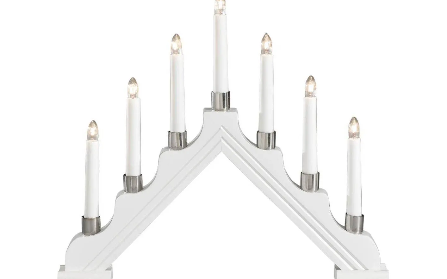 Konstsmide Bella Adventsljusstake 7L Vit 34cm* Visa Alla Adventsljusstakar|Adventsljusstakar 31-60 Cm