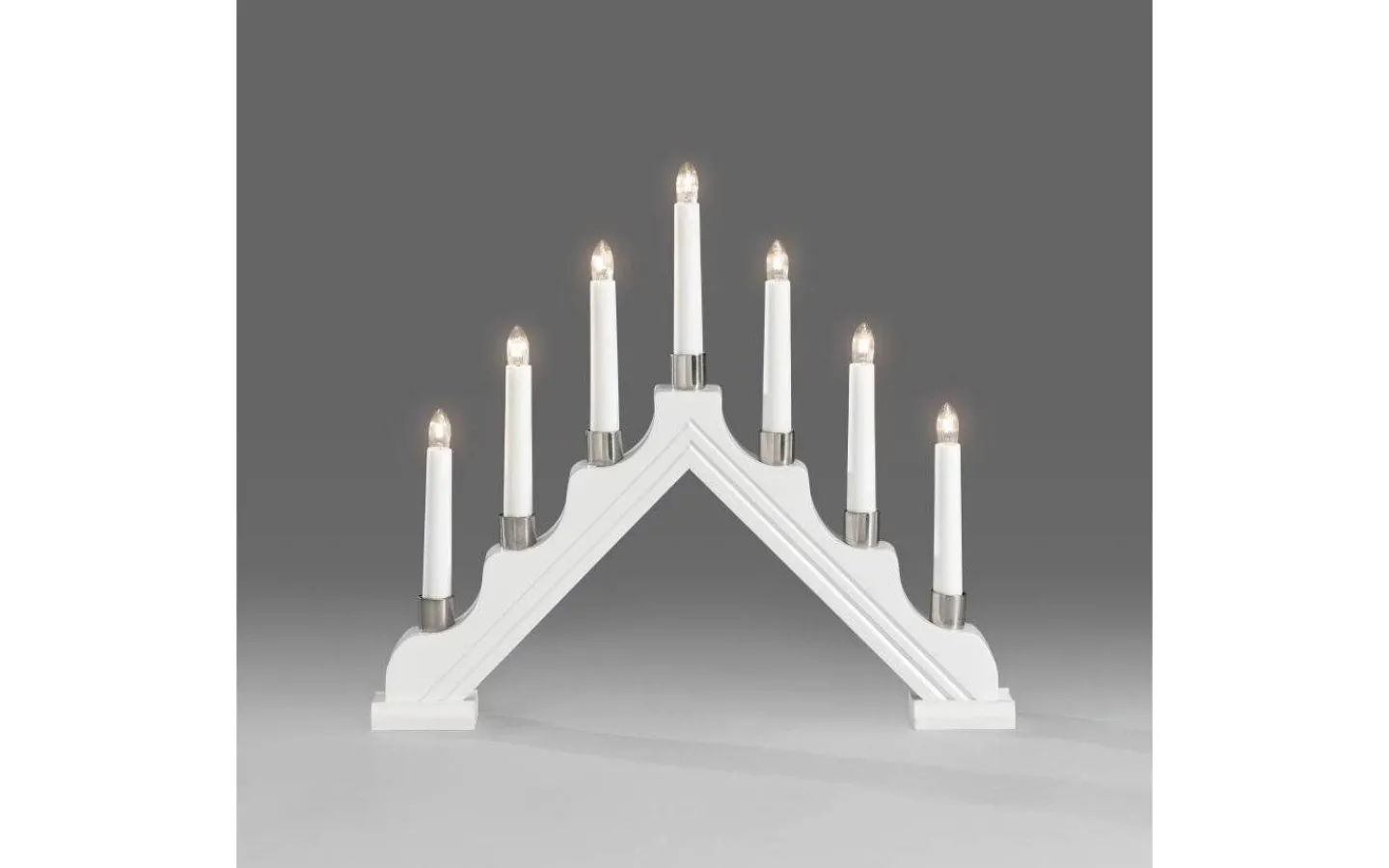 Konstsmide Bella Adventsljusstake 7L Vit 34cm* Visa Alla Adventsljusstakar|Adventsljusstakar 31-60 Cm