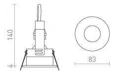 Bella Infälld Spotlight Vit IP65