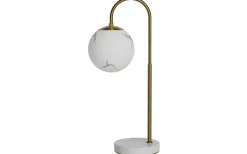 By Rydens Bellagio Bordslampa 60cm Mässing/Vit* Bordslampor