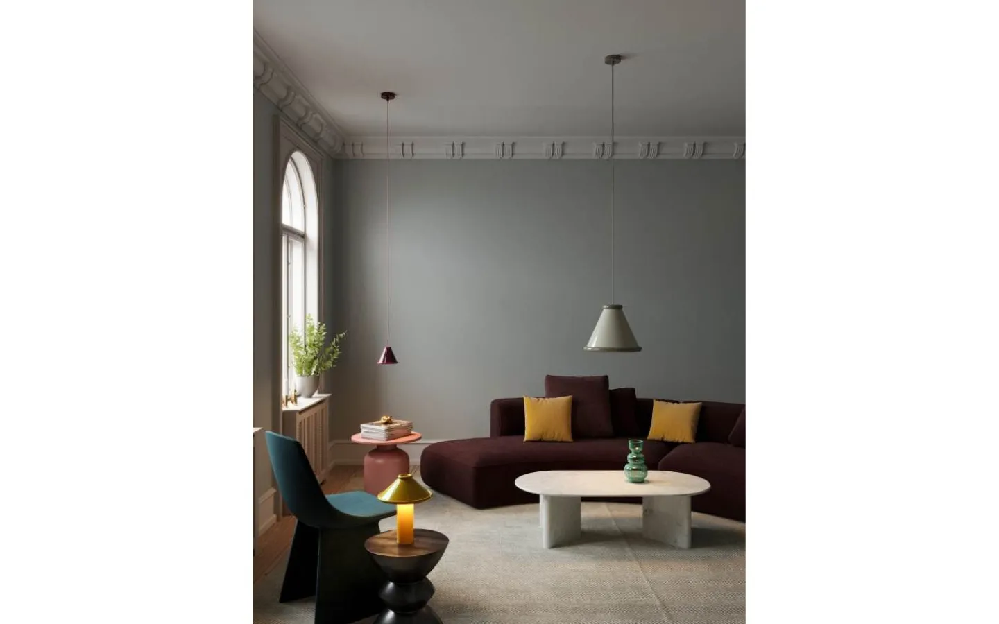 Fönsterlampor<Belid Belle Fönsterlampa Ø15cm Wine Red/Red Violet