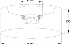 Aneta Bendir Plafond 38cm Vit Rynk* Sovrum|Plafonder