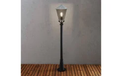 Kustnära Belysning|Pollare & Grindlyktor<Konstsmide Benu Pollare 1,3m Galvaniserat Stål/Svart IP23