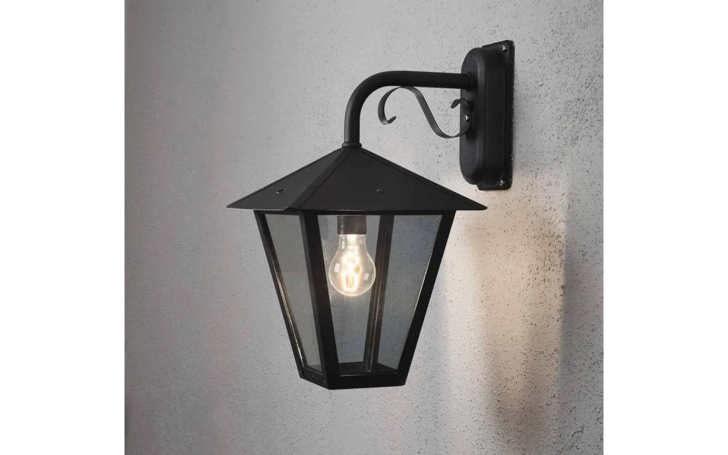 Vägglyktor<Konstsmide Benu Vägglykta Ned Svart IP23