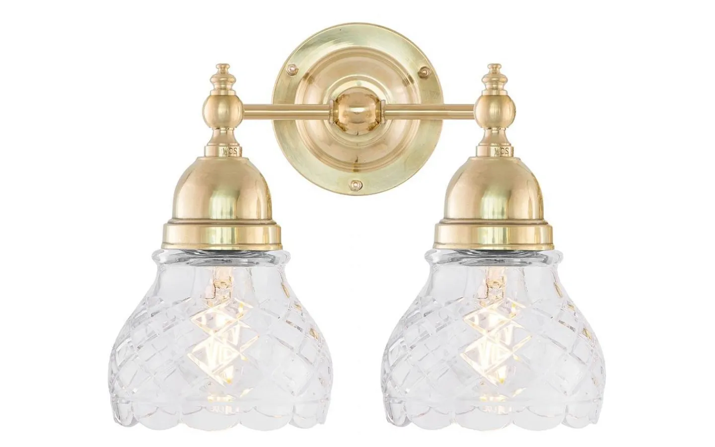 Badrumslampor Vägg<Karlskrona Lampfabrik Bergman - Mässing Badrum IP21