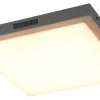 Trio Lighting Bermejo Plafond LED 30x30cm antracit IP54* Badrumslampor Tak