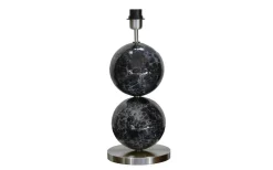 Hallbergs Bertone Lampfot 47cm Svart Marmor/Silver* Sovrum|Lampfötter