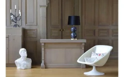 Sovrum|Lampfötter<Hallbergs Bertone Lampfot 47cm Svart Marmor/Mässing