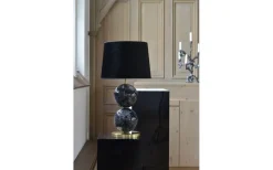 Sovrum|Lampfötter<Hallbergs Bertone Lampfot 47cm Svart Marmor/Mässing