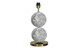 Hallbergs Bertone Lampfot 47cm Vit Marmor/Mässing* Sovrum|Lampfötter