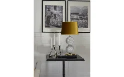 Hallbergs Bertone Lampfot 47cm Vit Marmor/Mässing* Sovrum|Lampfötter