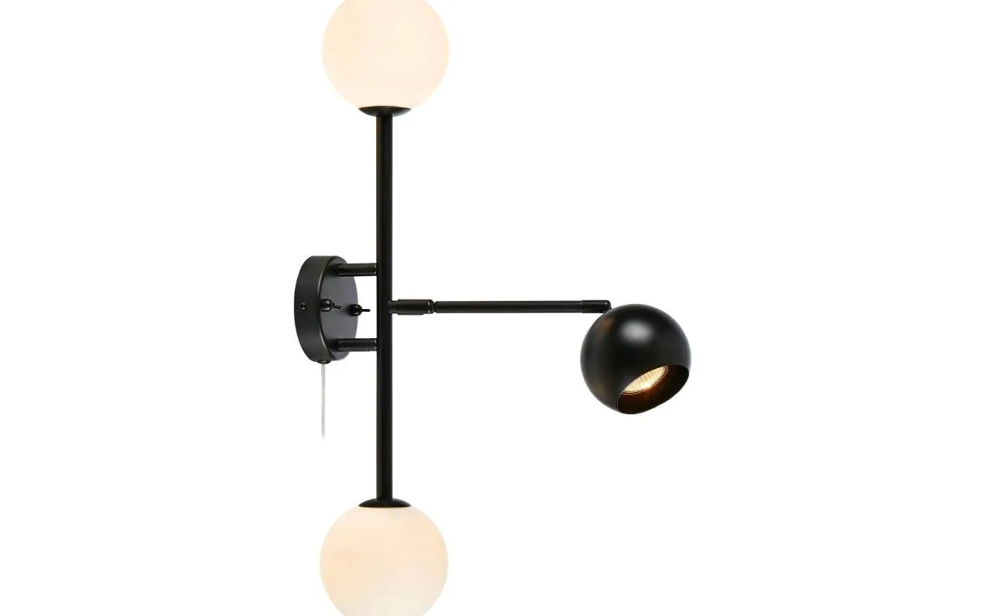 Beside Vägglampa 3L Svart/Vit