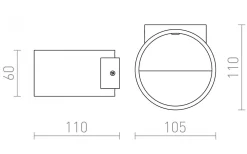 Biaritz Vägglampa Vit LED 5W 3000K