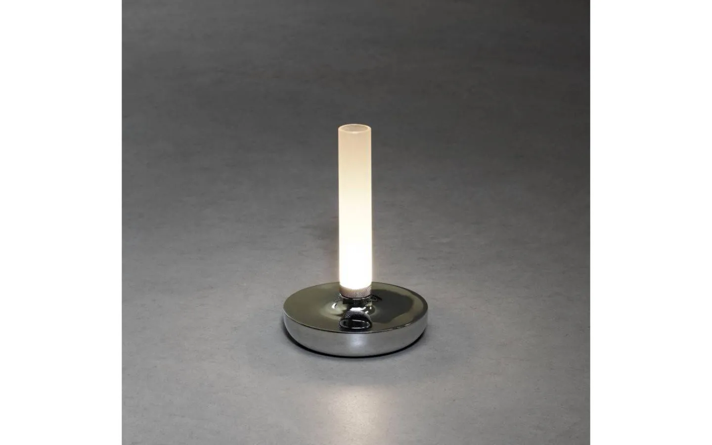 Konstsmide Biarritz Uppladdningsbar Bordslampa LED Silver IP54* Uppladdningsbara Lampor Utomhus|Uppladdningsbara Lampor Utomhus