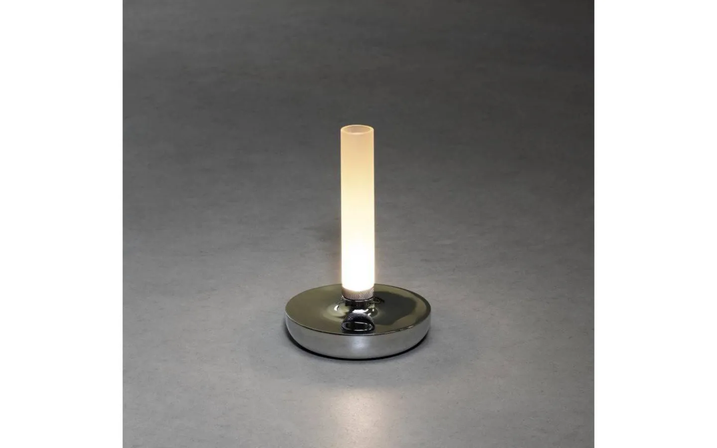 Konstsmide Biarritz Uppladdningsbar Bordslampa LED Silver IP54* Uppladdningsbara Lampor Utomhus|Uppladdningsbara Lampor Utomhus