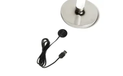 Konstsmide Biarritz Uppladdningsbar Bordslampa LED Silver IP54* Uppladdningsbara Lampor Utomhus|Uppladdningsbara Lampor Utomhus