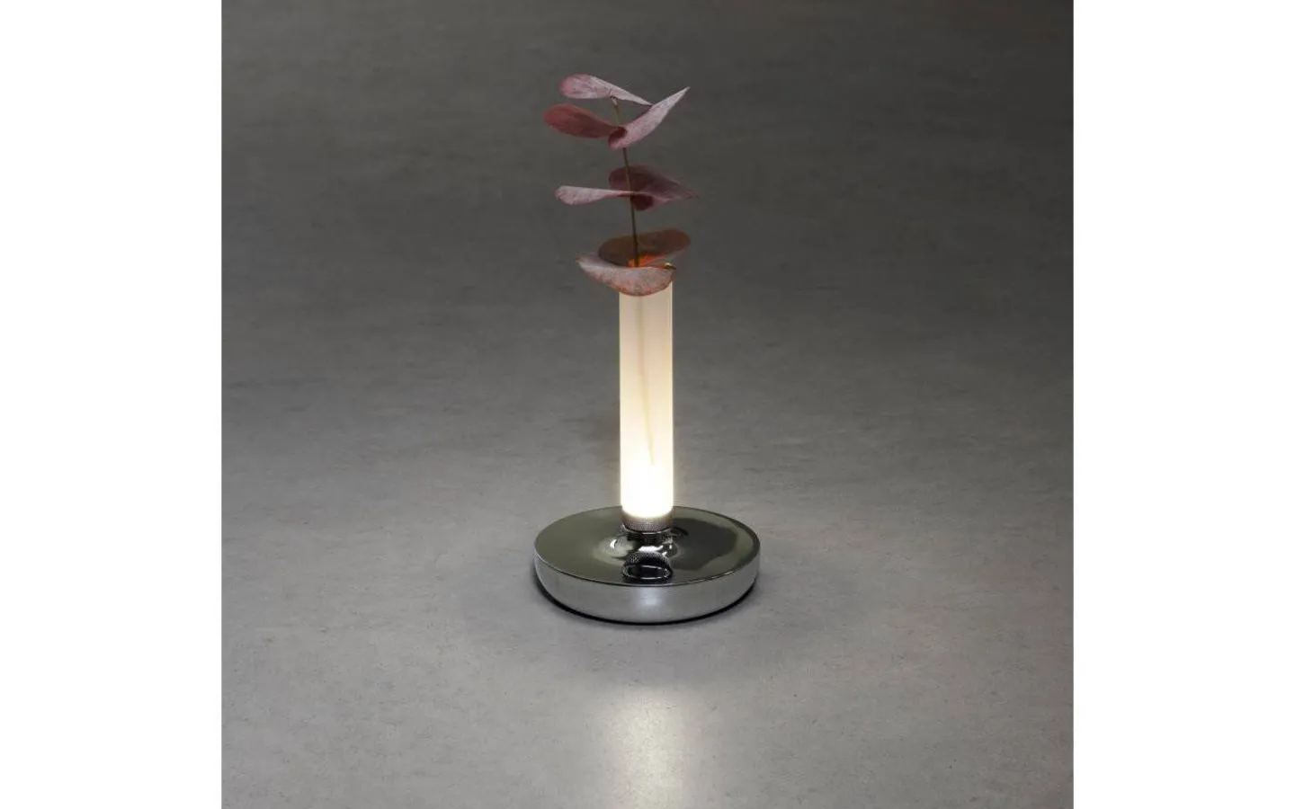 Konstsmide Biarritz Uppladdningsbar Bordslampa LED Silver IP54* Uppladdningsbara Lampor Utomhus|Uppladdningsbara Lampor Utomhus