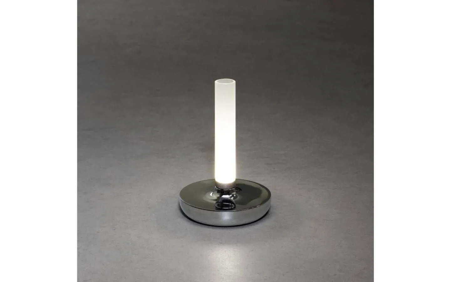 Konstsmide Biarritz Uppladdningsbar Bordslampa LED Silver IP54* Uppladdningsbara Lampor Utomhus|Uppladdningsbara Lampor Utomhus