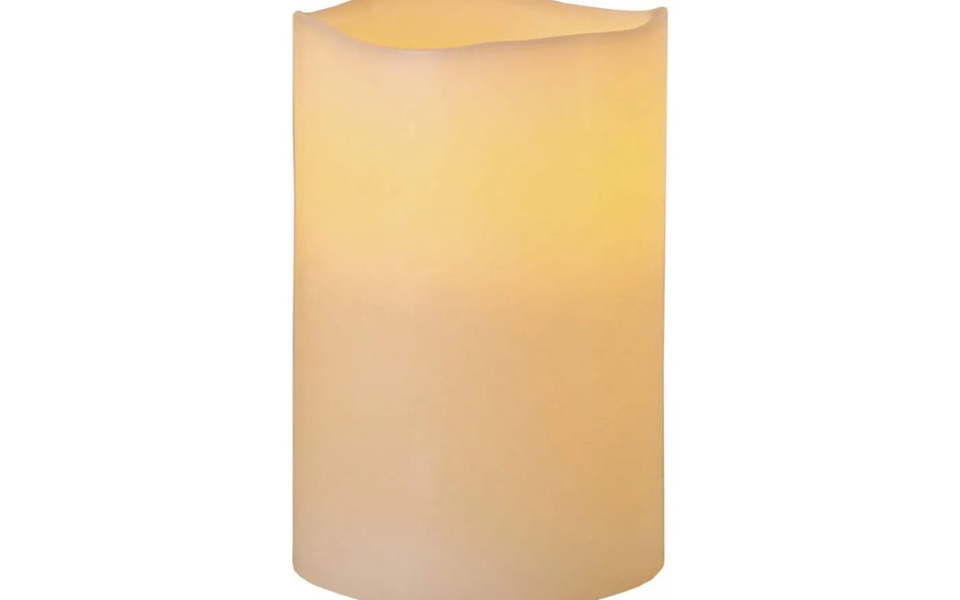 Big Batteridrivet Blockljus 15cm Elfenben