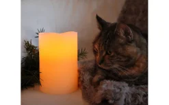 Big Batteridrivet Blockljus 15cm Elfenben