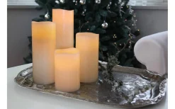 Big Batteridrivet Blockljus 15cm Elfenben