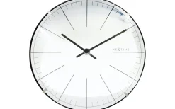 NeXtime Big Stripe Mini Dome Väggklocka Ø20cm Vit* Väggklockor