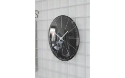 Väggklockor<NeXtime Big Stripe Mini Dome Väggklocka Ø20cm Svart