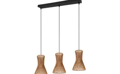 Avlånga Taklampor<Reality Bijou Taklampa 3-delat E27 brunt/pappersgarn