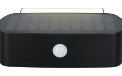 Bilbao hybrid solcellsdriven Vägglampa LED svart uppladdningsbar rörelse- och skymningssensor 4000K IP44