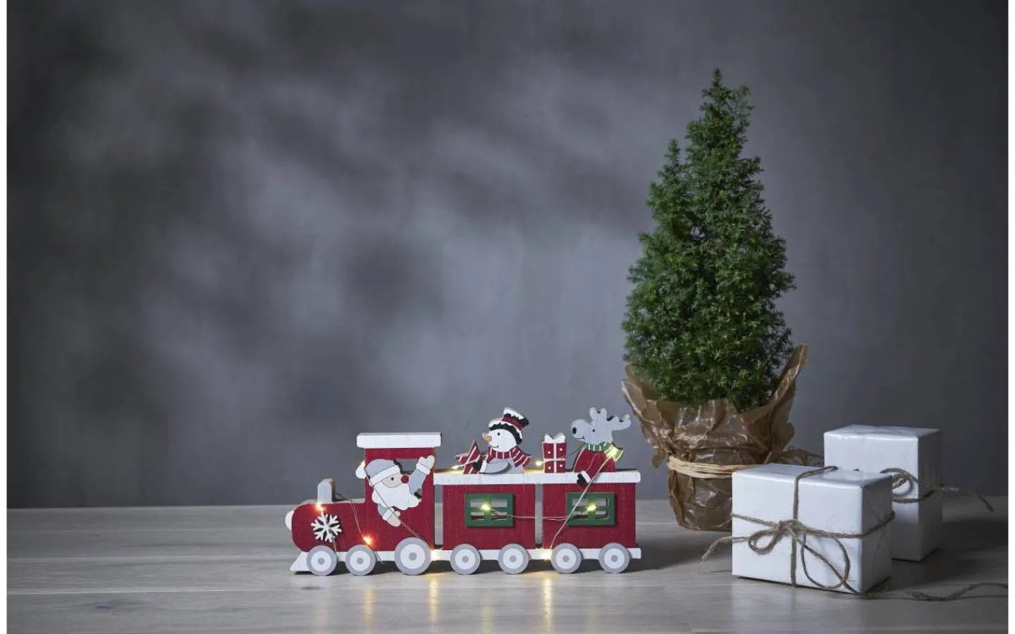 Star Trading Billy Bordsdekoration 30cm Röd* Batteri Julpynt Inomhus|Julpynt Inomhus