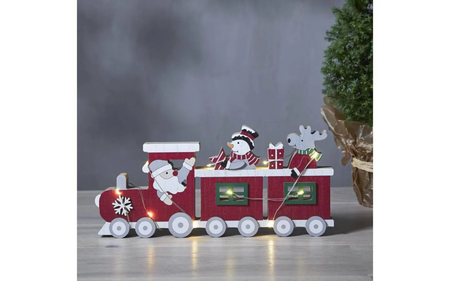 Star Trading Billy Bordsdekoration 30cm Röd* Batteri Julpynt Inomhus|Julpynt Inomhus