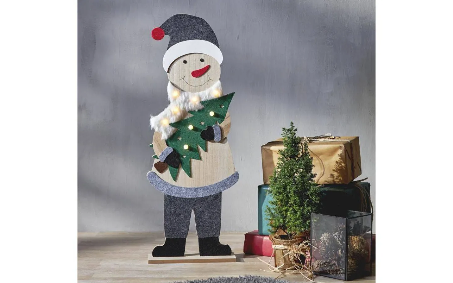 Star Trading Billy Inomhusdekoration 80cm Grå* Batteri Julpynt Inomhus|Julpynt Inomhus