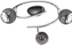 Runda Takspotlights|Takspot Med 3 Lampor<Eglo Bimeda Takspotlight 29cm GU10 LED 3000K 3x2,8W Nickel