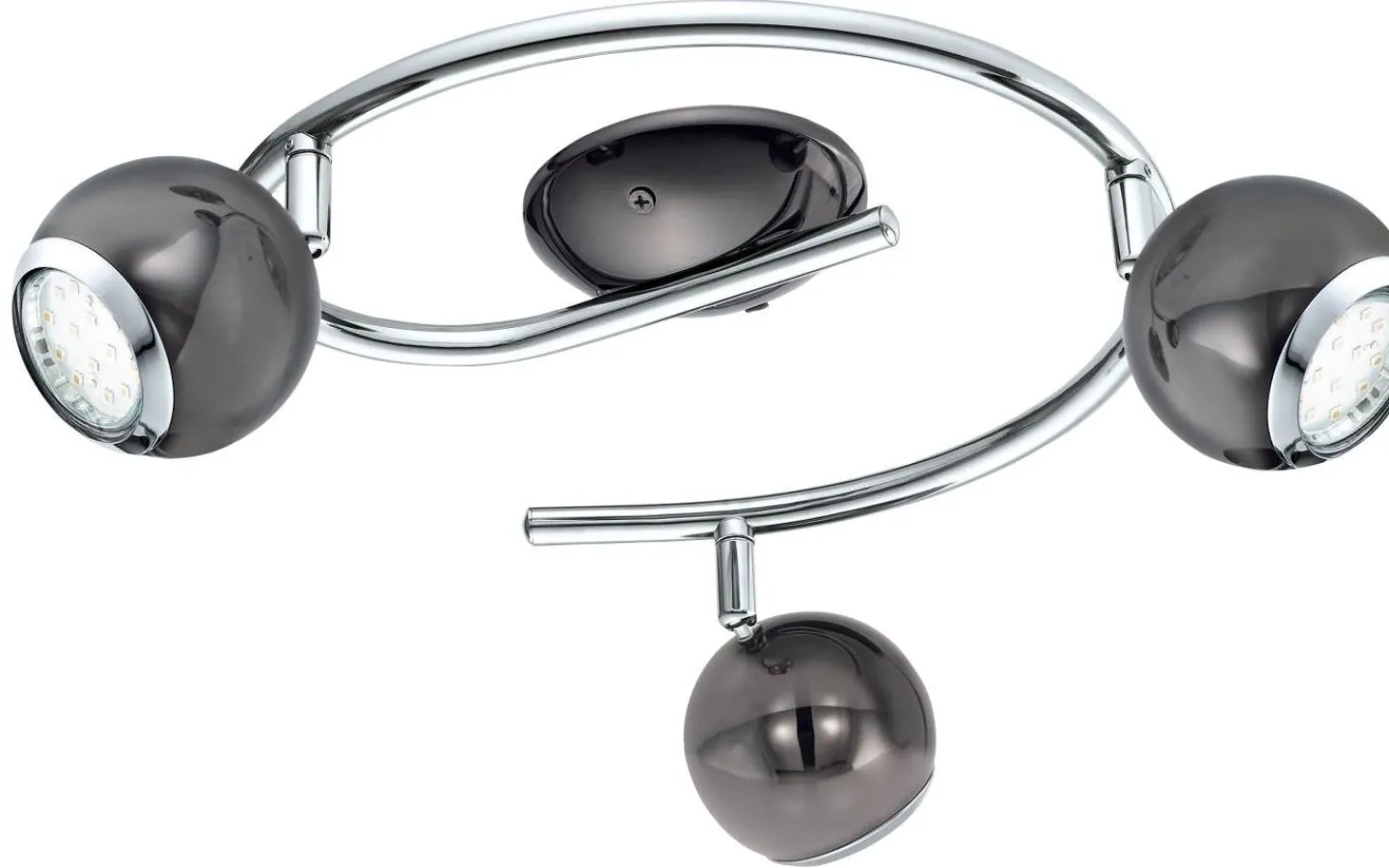 Runda Takspotlights|Takspot Med 3 Lampor<Eglo Bimeda Takspotlight 29cm GU10 LED 3000K 3x2,8W Nickel