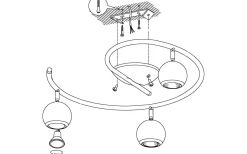 Runda Takspotlights|Takspot Med 3 Lampor<Eglo Bimeda Takspotlight 29cm GU10 LED 3000K 3x2,8W Nickel