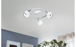 Eglo Bimeda Takspotlight 29cm GU10 LED 3000K 3x2,8W Vit* Runda Takspotlights|Takspot Med 3 Lampor