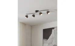 Avlånga Takspotlights|Takspot Med Minst 4 Lampor<Eglo Bimeda Takspotlight 64cm GU10 LED 3000K 4x2,8W Nickel