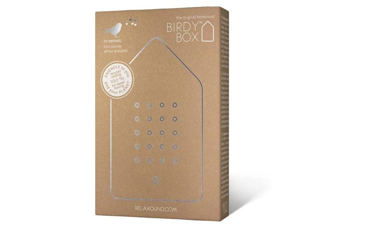 Högtalare<Relaxound Birdybox Speldosa Fågelkvitter Rostfritt Stål