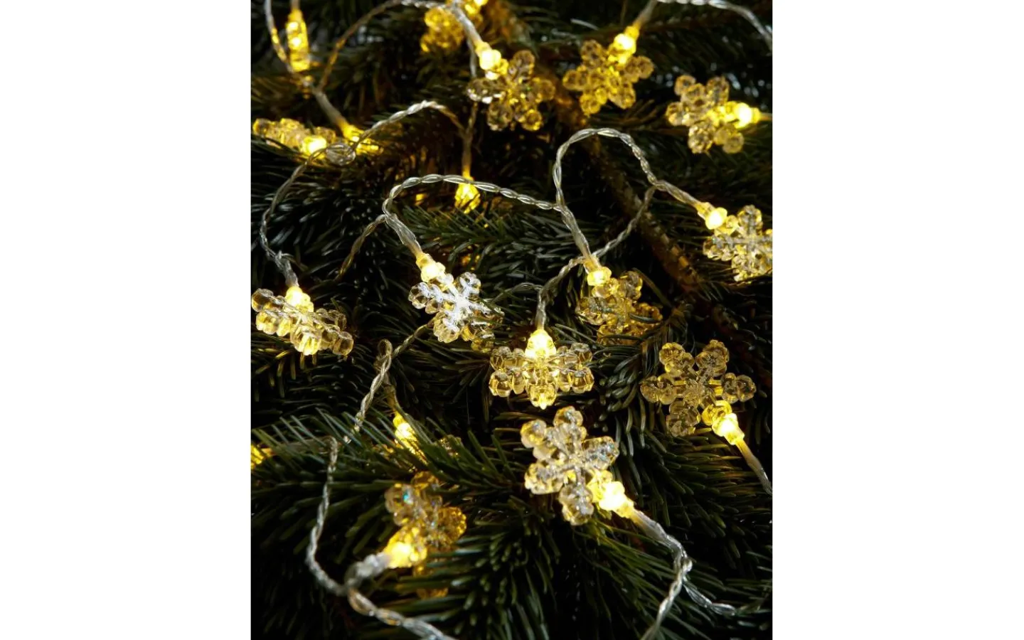 Batteri Julpynt Inomhus<Markslojd Bjällra Batteridriven Ljusslinga Snöflinga 1,9m 20 lampor